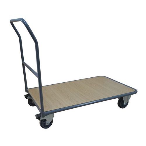 Plošinový vozík Manutan Expert s madlem, do 250 kg, 94,5 x 98 x 55,2 cm
