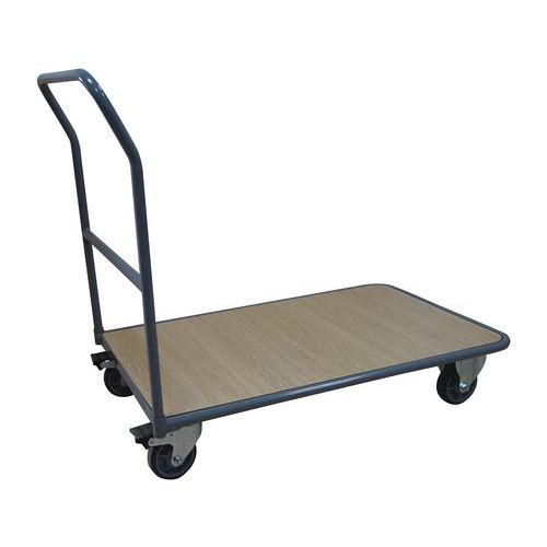 Plošinový vozík Manutan Expert s madlem, do 250 kg, 95,5 x 112,3 x 65,2 cm