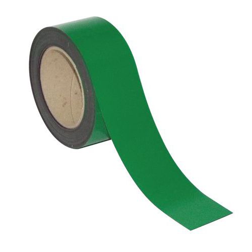 Magnetická páska na regály Manutan Expert, 10 m, zelená, šířka 60 mm