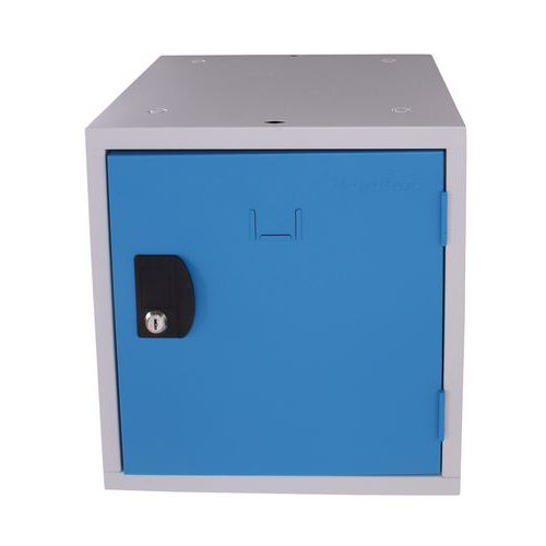 Svařovaný šatní box Manutan Expert Frank, šedý/modrý