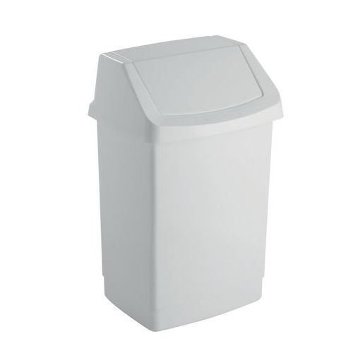 Plastový odpadkový koš Simple, objem 15 l, bílý