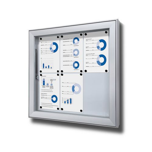 Magnetická vitrína SCL, jednokřídlá, 6 x A4