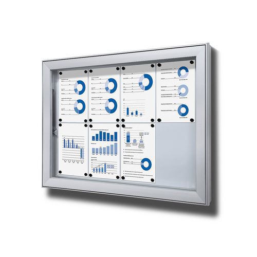 Magnetická vitrína SCL, jednokřídlá, 8 x A4