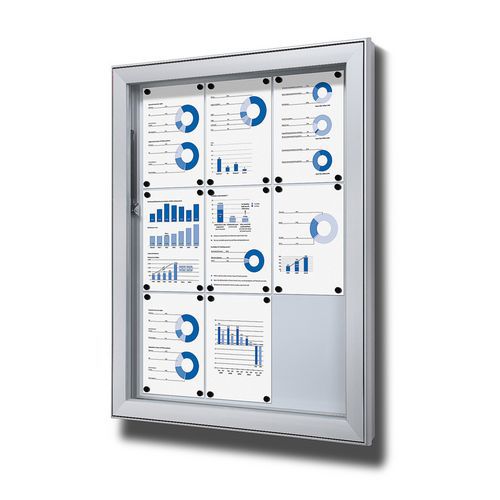 Magnetická vitrína SCL, jednokřídlá, 9 x A4