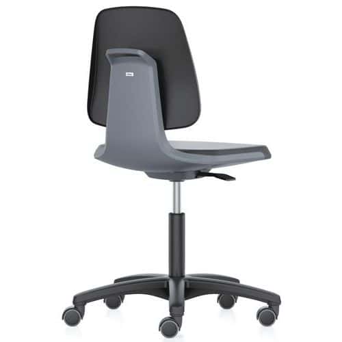 Pracovní židle Bimos Labsit  9123, opěrka s funkcí Flex 3D, potah Supertec, plastový kříž, antracit