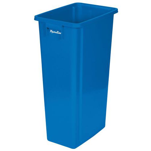 Plastový odpadkový koš Manutan Expert Select na tříděný odpad, modrý