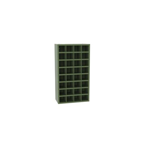 Kovová dílenská skříň s přihrádkami SFR321, 180 x 100 x 50 cm, zelená
