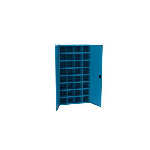 Kovová dílenská skříň s přihrádkami SFR322, 180 x 100 x 53 cm, modrá