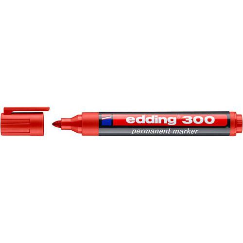 Permanentní popisovač Edding 300, červený