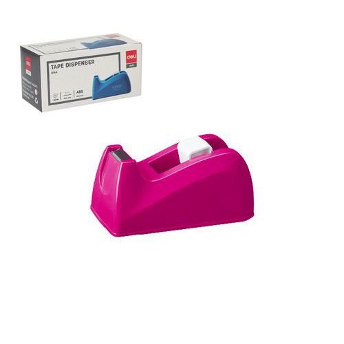 Odvíječ lepící pásky stolní DELI do 18mm, růžový