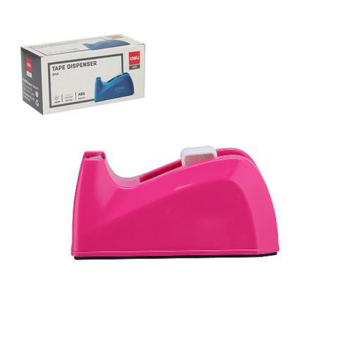 Odvíječ lepící pásky stolní DELI do 24mm, růžový