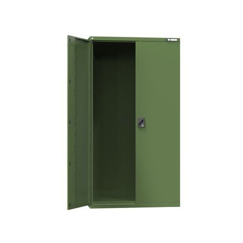 Kovová dílenská skříň, 195 x 104,4 x 62,5 cm, zelená