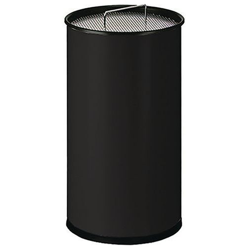 Stojanový venkovní popelník Manutan Expert Stream, objem 60 l, černý