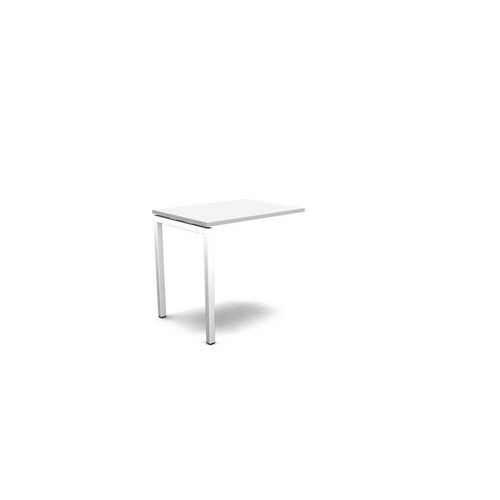 Přístavný stůl, deska bílá, podnož bílá