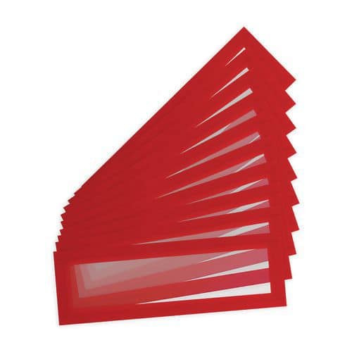 Informační kapsy Magneto Pro Solo Tarifold, magnetické, 80 x 235 mm, červená, 10 ks Informační kapsy Magneto Pro Solo Tarifold, magnetické, 80 x 235 mm, červená, 10 ks