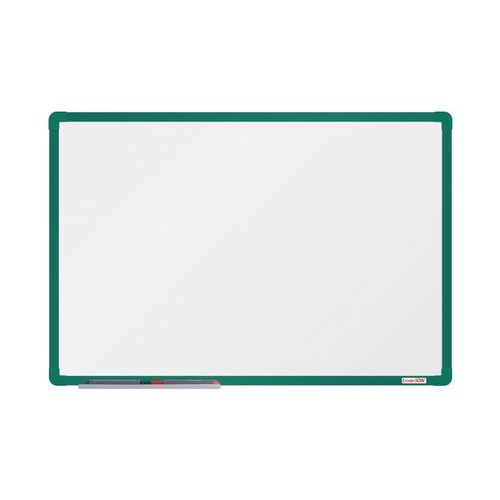Bílá magnetická tabule boardOK, 90 x 60 cm, zelená