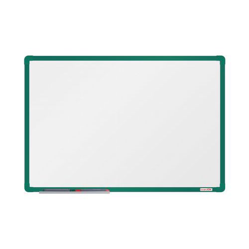 Bílá magnetická tabule boardOK, 90 x 60 cm, zelená