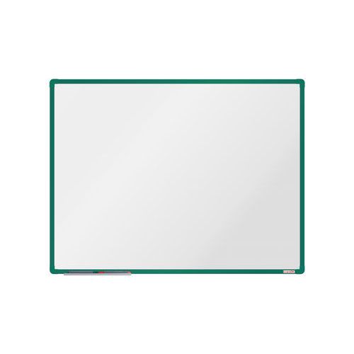 Bílá magnetická tabule boardOK, 120 x 90 cm, zelená