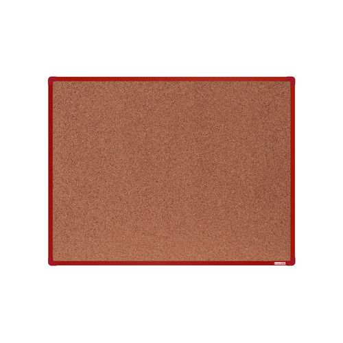 Korková tabule boardOK, 120 x 90 cm, červená