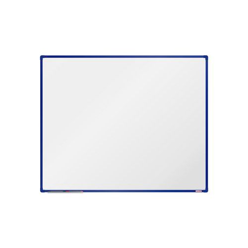 Bílá magnetická tabule boardOK, 150 x 120 cm, modrá
