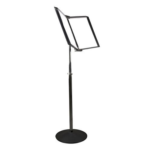 Držák na dokumenty Djois s kovovým stojanem, 10 kapes A4, černá