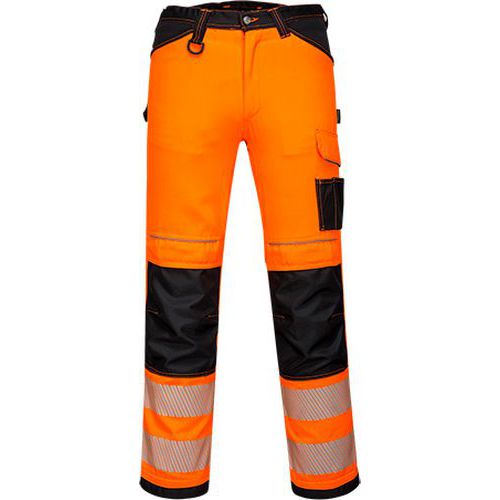 Pracovní kalhoty PW3 Hi-Vis, černá/oranžová, zkrácené, vel. 44