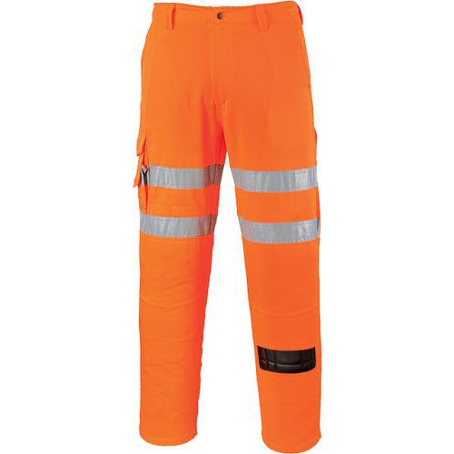 Kalhoty Rail Combat, oranžová, prodloužené, vel. M