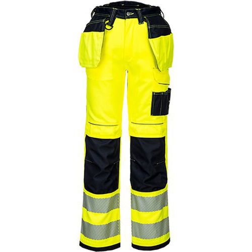 Reflexní kalhoty PW3 Holster Hi-Vis, černé/žluté, vel. 54