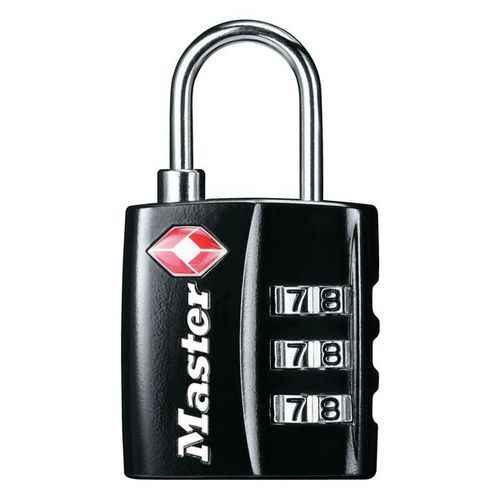 Visací kombinační zámek Master Lock TSA, černý