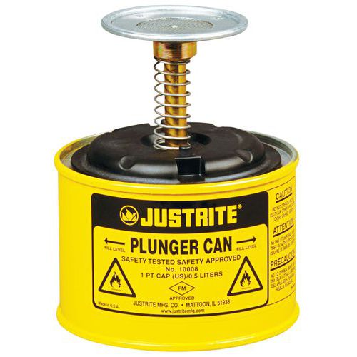 Bezpečnostní zvlhčovač Justrite, žlutý, 4 l
