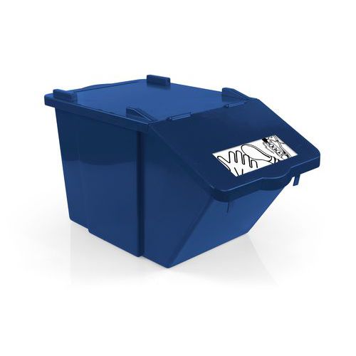 Odpadkový koš na tříděný odpad TTS, objem 45 l, modrý