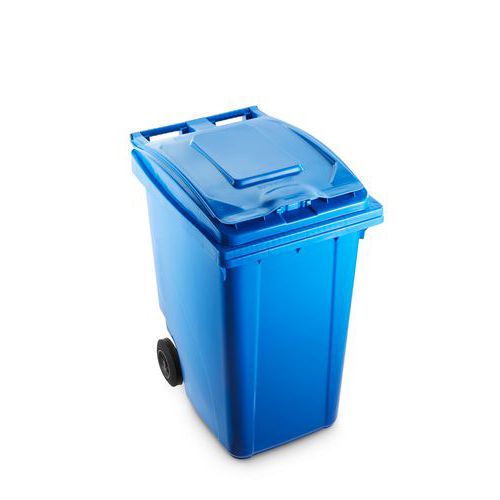 Plastová popelnice Benny na tříděný odpad, objem 360 l, modrá