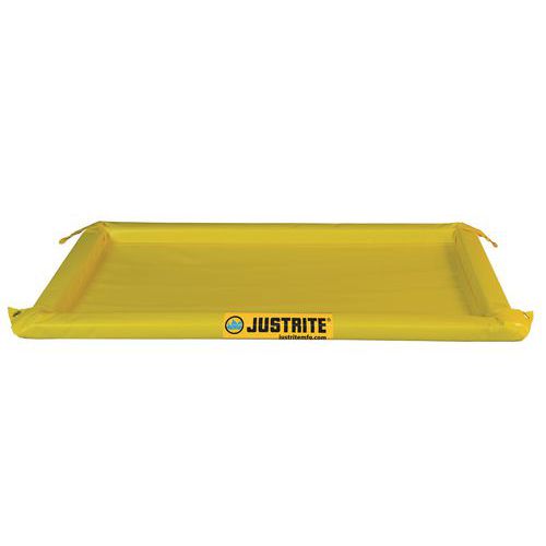 Nízká záchytná nádrž Justrite, žlutá, 5,1 x 198,1 x 198,1 cm, 167 l