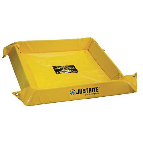 Záchytná nádrž Justrite, žlutá, 10,2 x 274,3 x 152,4 cm, 303 l