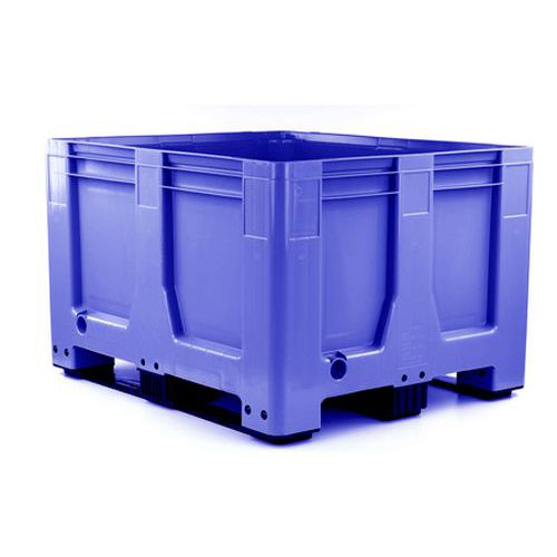 Paletový kontejner MaxiLog, 3 ližiny, 610 l, modrý
