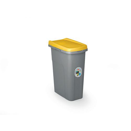 Plastový odpadkový koš HOME ECOSYS na tříděný odpad, objem 25 l, žlutý