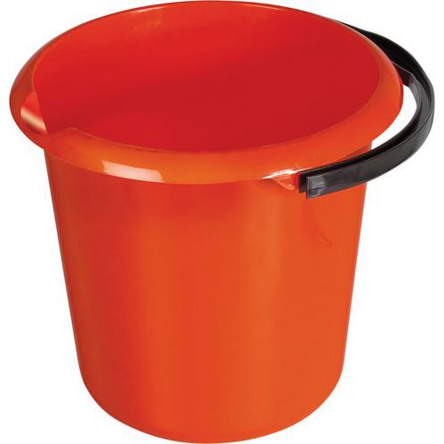 Plastový kbelík s výlevkou, 10 l, červený