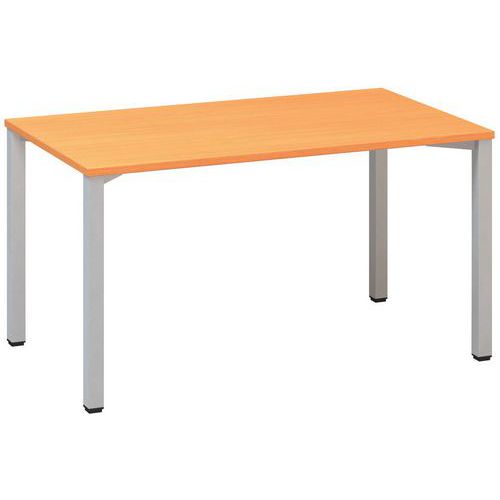 Kancelářský stůl Alfa 200, 140 x 80 x 74,2 cm, rovné provedení, dezén buk Bavaria, RAL9022