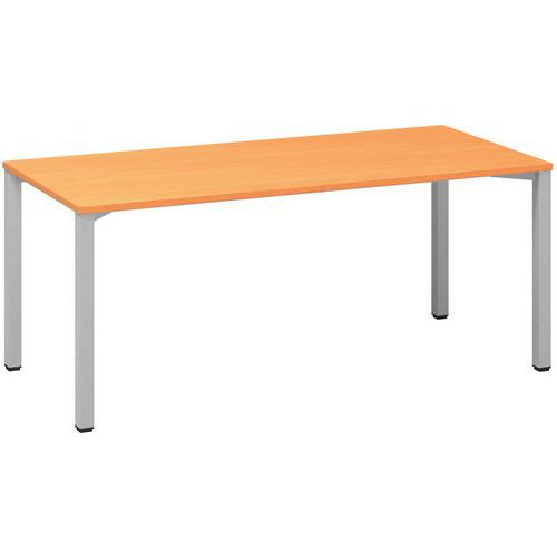 Kancelářský stůl Alfa 200, 180 x 80 x 74,2 cm, rovné provedení, dezén buk Bavaria, RAL9022