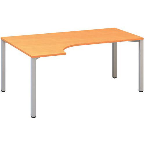 Ergo kancelářský stůl Alfa 200, 180 x 120 x 74,2 cm,  levé provedení, dezén buk Bavaria, RAL9022