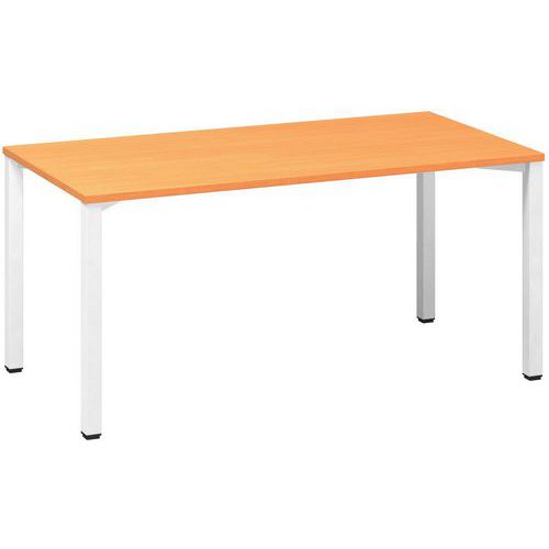 Kancelářský stůl Alfa 200, 160 x 80 x 74,2 cm, rovné provedení, dezén buk Bavaria, RAL9010