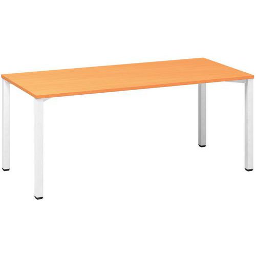 Kancelářský stůl Alfa 200, 180 x 80 x 74,2 cm, rovné provedení, dezén buk Bavaria, RAL9010