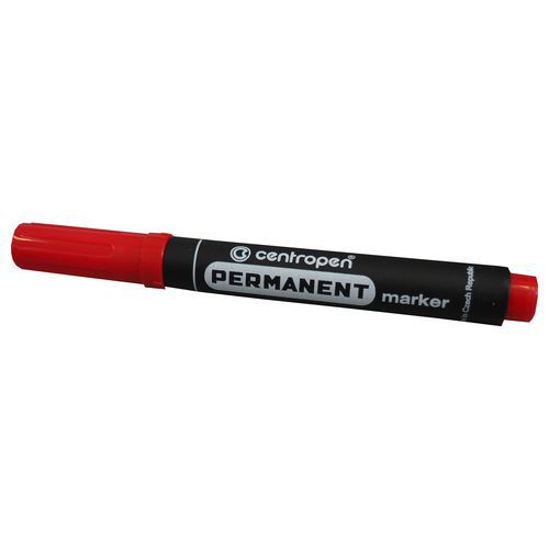 CENTROPEN značkovač permanentní, 8566/1, stopa 2,5 mm, sada 10 ks, červený