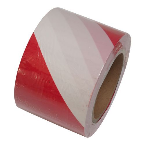 Páska výstražná, nelepicí, červeno – bílá, 75 mm x 200 m