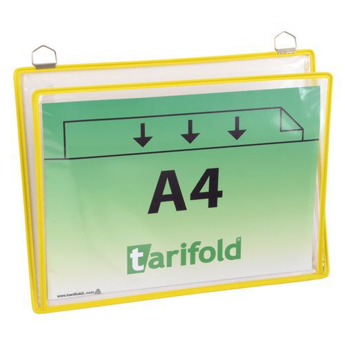 Informační rámečk Tarifold A4, se dvěma oky, žlutý
