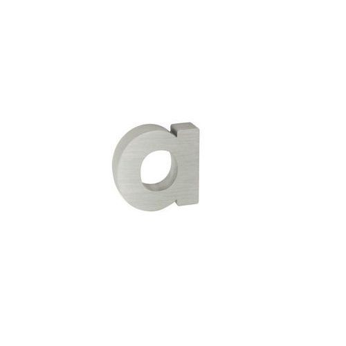 Hliníkové číslo v 3D provedení s broušeným povrchem, znak "A", stříbrné
