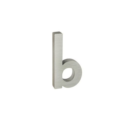Hliníkové číslo v 3D provedení s broušeným povrchem, znak "B", stříbrné