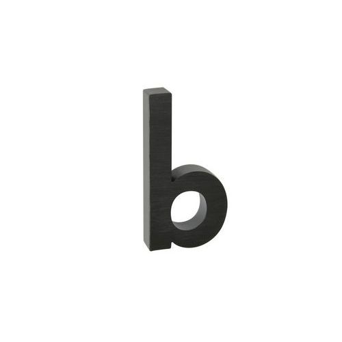 Hliníkové číslo v 3D provedení s broušeným povrchem, znak "B", černé