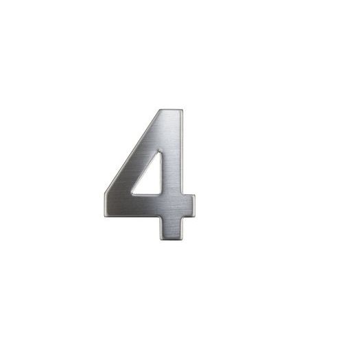 Nerezové číslo ve 2D provedení, výška 75 mm, znak "4"