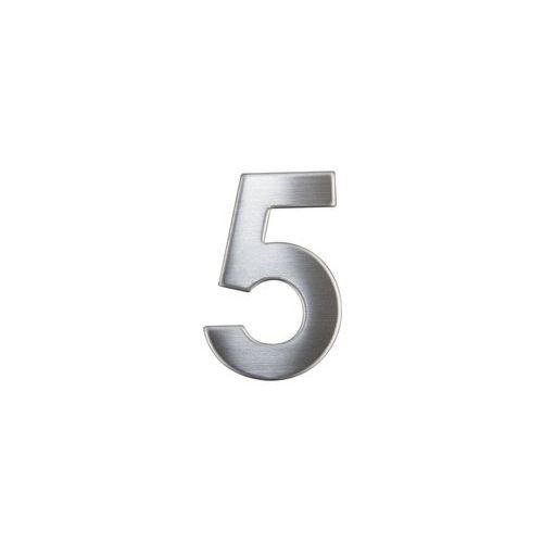 Nerezové číslo ve 2D provedení, výška 75 mm, znak "5"